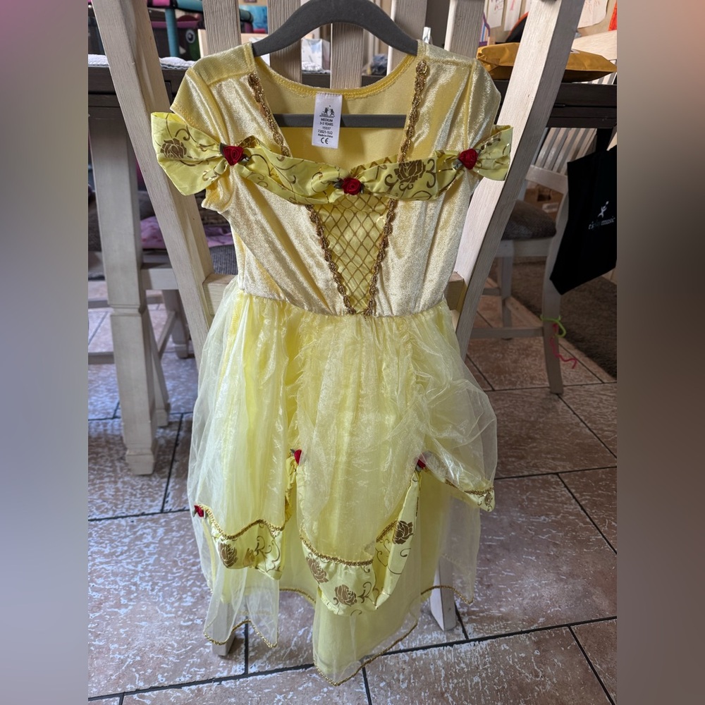 Disney Golden Princess Dress with Red Accents
